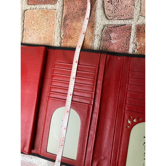 Rolfs Trifold Red/black  Leather Wallet - Picture 9 of 10